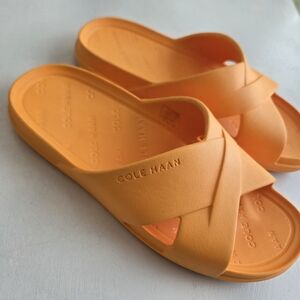 Cole Haan Orange Crisscross Slide Sandals